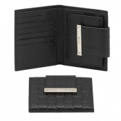 Noir Gucci Continental Porte-Monnaie Avec Logo Gravé Script Gucci Pas Cher Provence